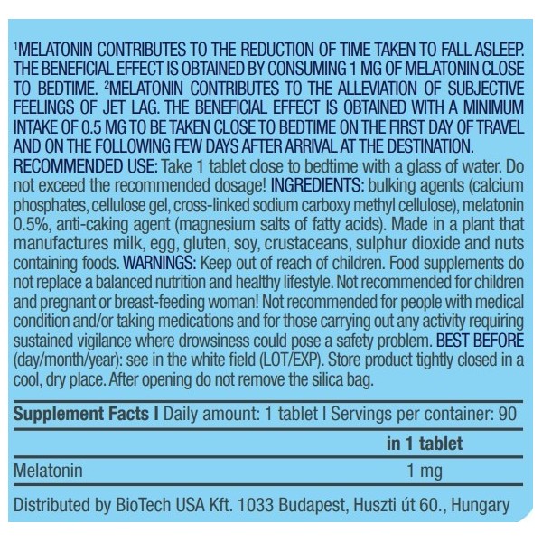 BiotechUSA Melatonin 90 tablets