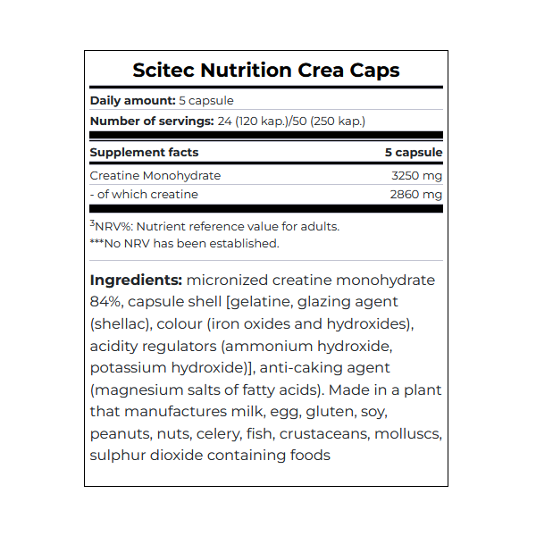 Scitec Nutrition Crea Caps (250 caps)