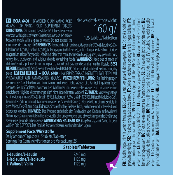 Scitec Nutrition BCAA 6400 (125 tab.)
