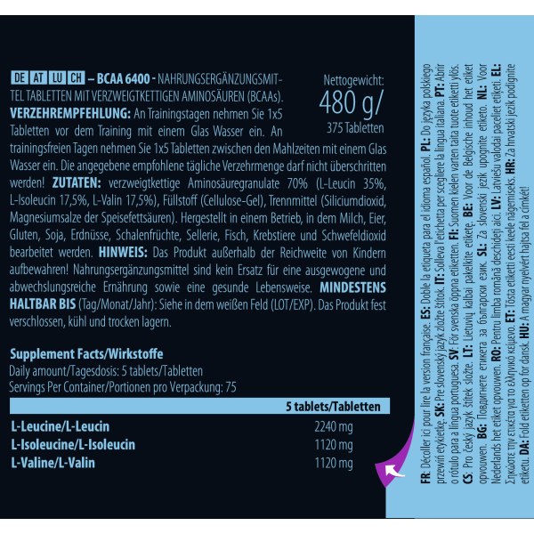 Scitec Nutrition BCAA 6400 (375 tab.)