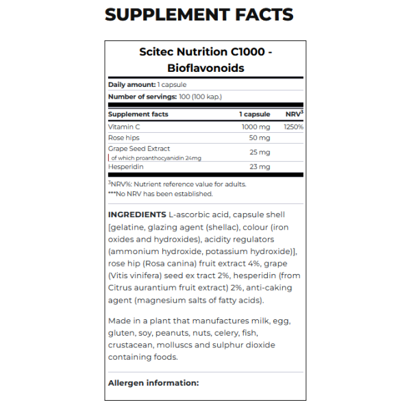 Scitec Nutrition C 1000 + Bioflavonoids