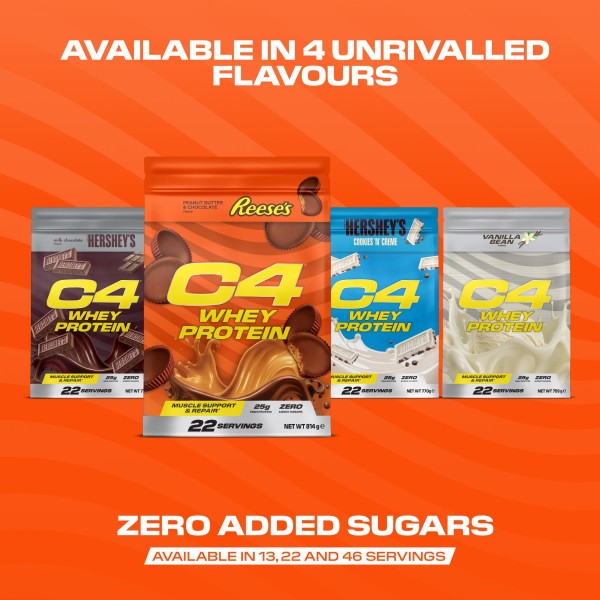 CELLUCOR C4 Whey Protein Powder - 22 Servings Reese's Peanut Butter...