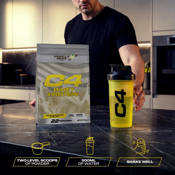 CELLUCOR C4 Whey Protein Powder - 22 Servings Vanilla Bean