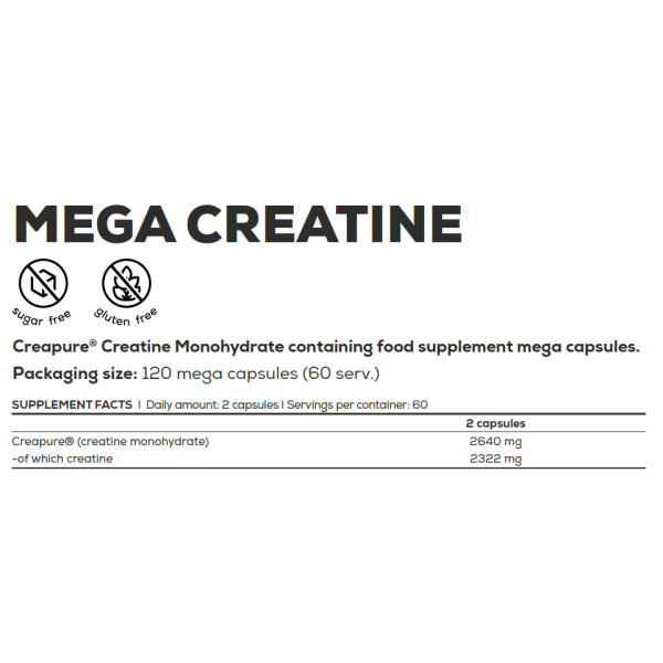 BiotechUSA Mega Creatine - 120 megacapsules