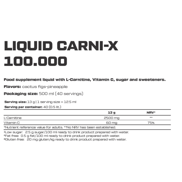 Scitec Nutrition Liquid Carni-X 100.000 (0,5 lit.)