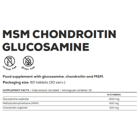 BiotechUSA MSM Chondroitin Glucosamine - 60 tablets