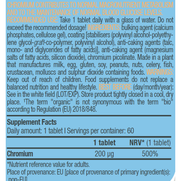 BiotechUSA Chromium Picolinate - 60 tablets
