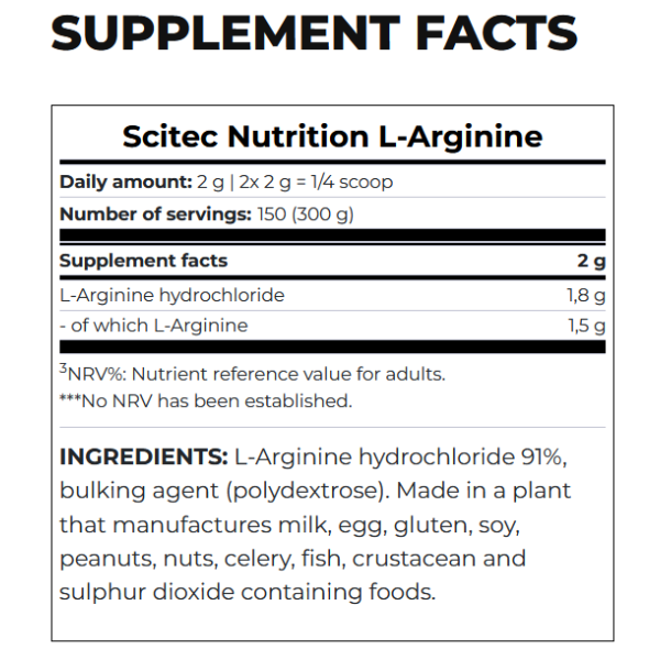Scitec Nutrition Scitec Nutrition L-Arginine 300 gr.