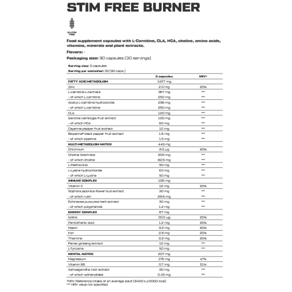 Scitec Nutrition Stim Free Burner (90 caps)