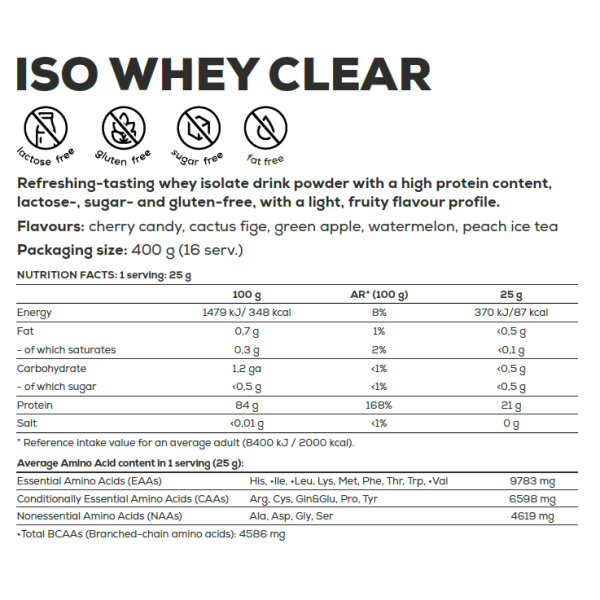 BiotechUSA Iso Whey Clear - 400 g