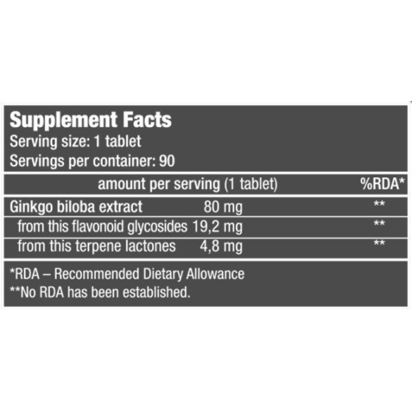 BiotechUSA Ginkgo Biloba 90 tabs