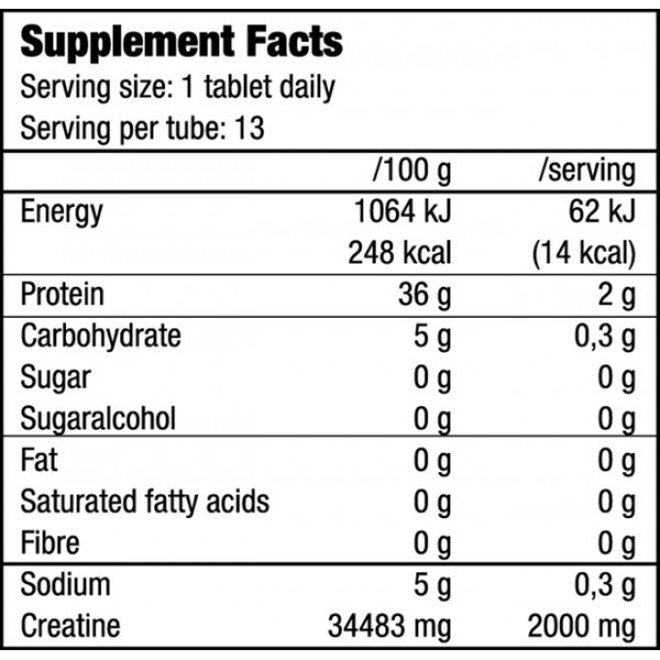 BiotechUSA Creatine Zero effervescent tablets – 18 tablets