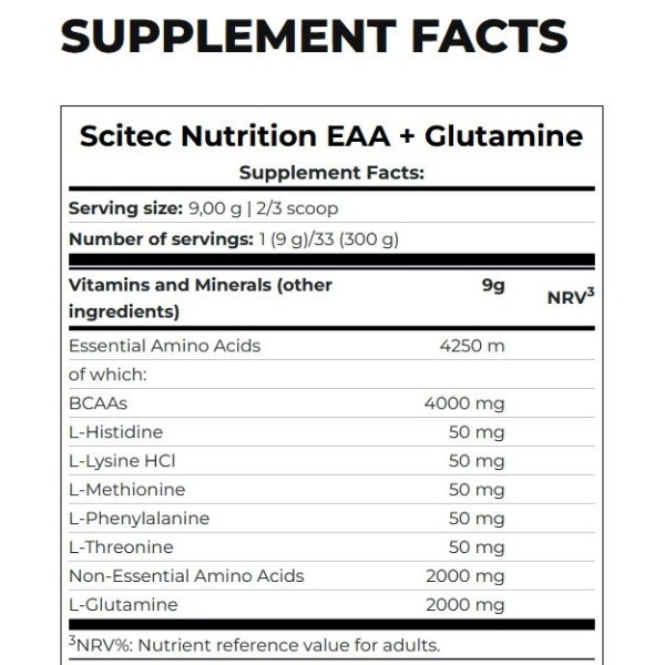 Scitec Nutrition EAA + Glutamine (300 gr.)